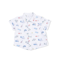 Angel Dear Fishing Lures Polo Button Up with Casual Short