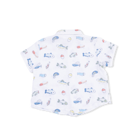 Angel Dear Fishing Lures Polo Button Up with Casual Short