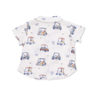 Angel Dear Zooming Golf Carts Polo Button Up with Casual Short