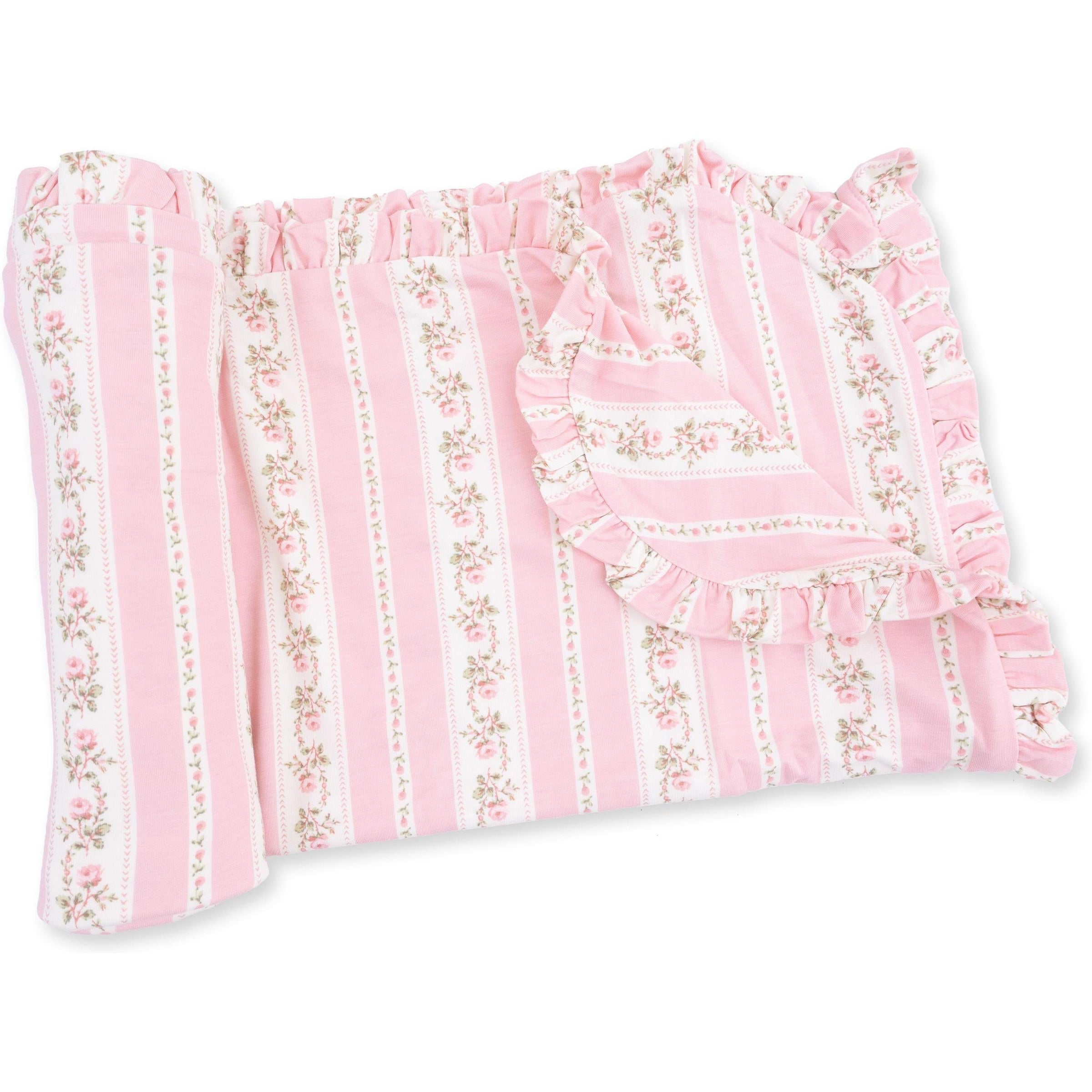 Angel Dear Antoinette Stripe Ruffle Blanket