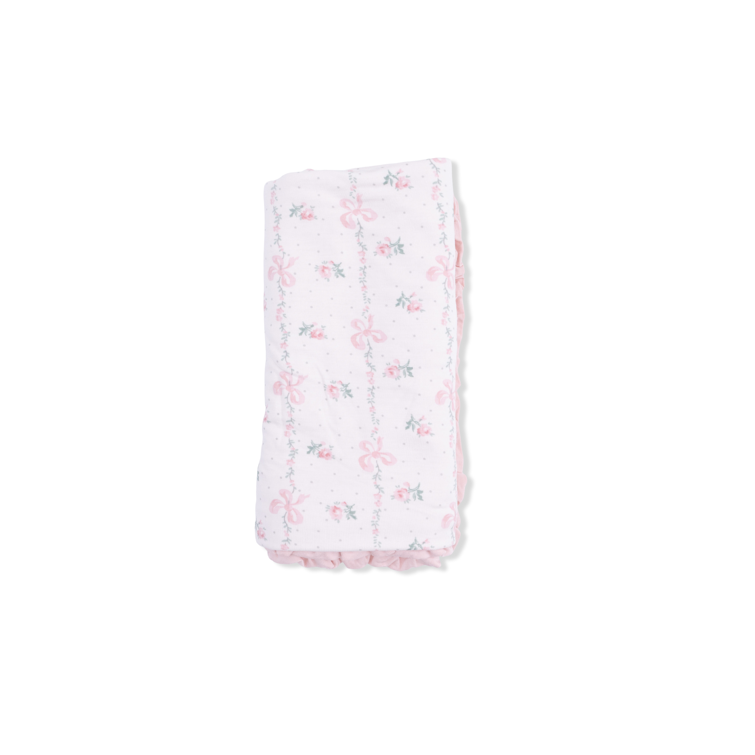 Angel Dear Dainty Buds and Bows Ruffle Blanket