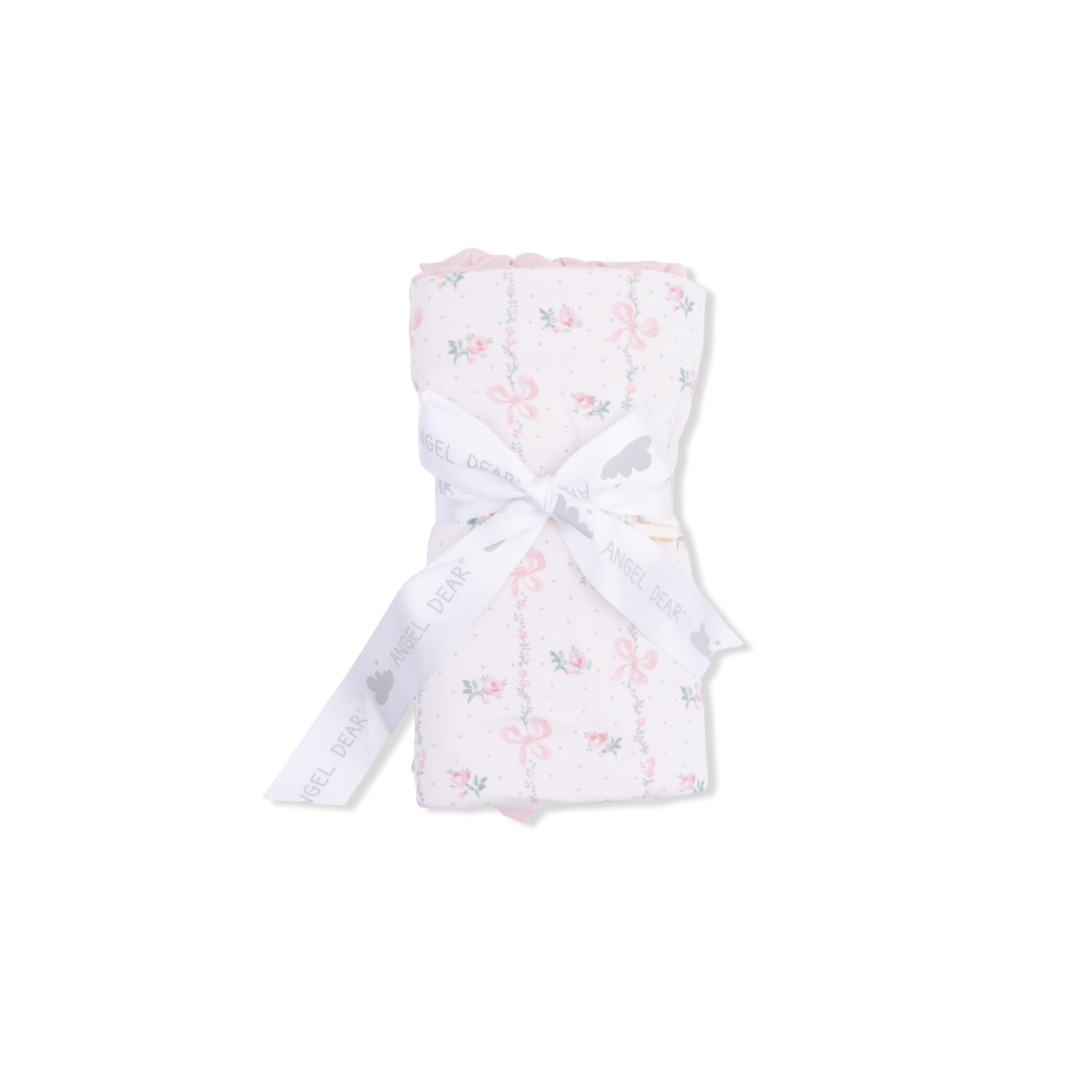 Angel Dear Dainty Buds and Bows Ruffle Blanket