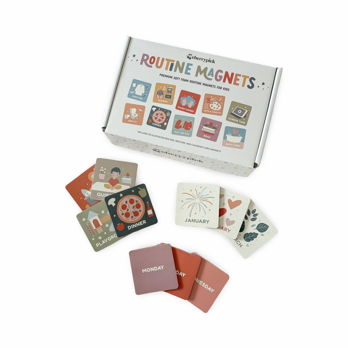 Cherrypick - Routine Magnets - Soft Foam Magnetic Set (60 pc set)