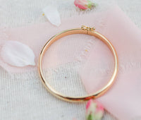 Cherished Moments Gold Classic Bangle for Baby & Kids or Women: Small 0-12m