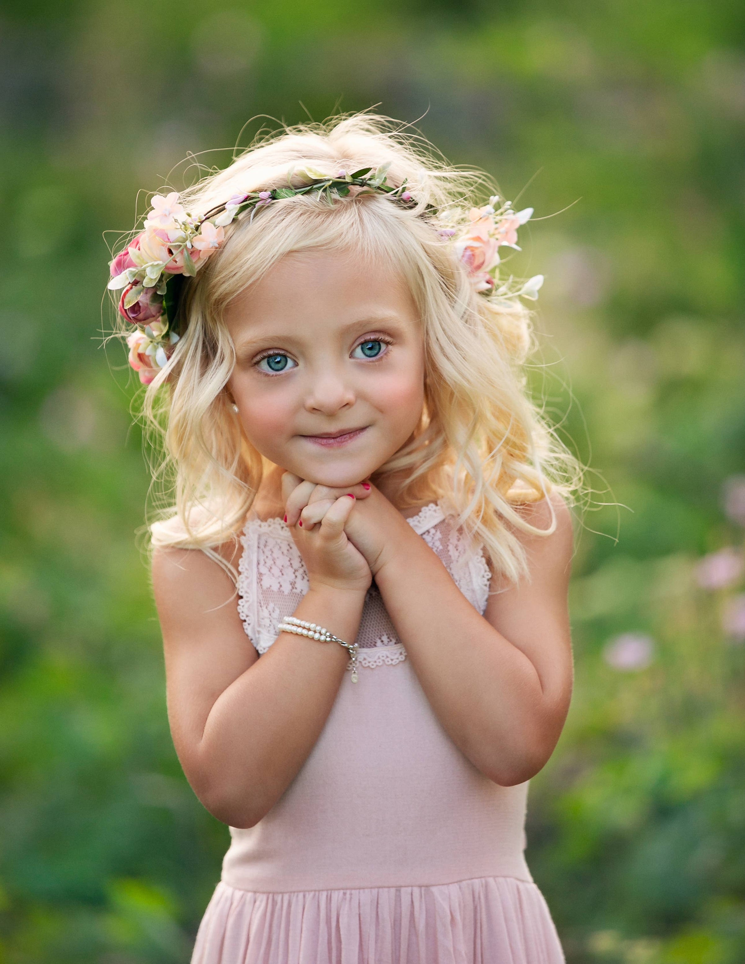 Cherished Moments - Girls Sterling Silver Double-Strand Kids Pearl Bracelet