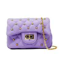 Tiny Treats Classic Quilted Stud Mini Bag: Pink