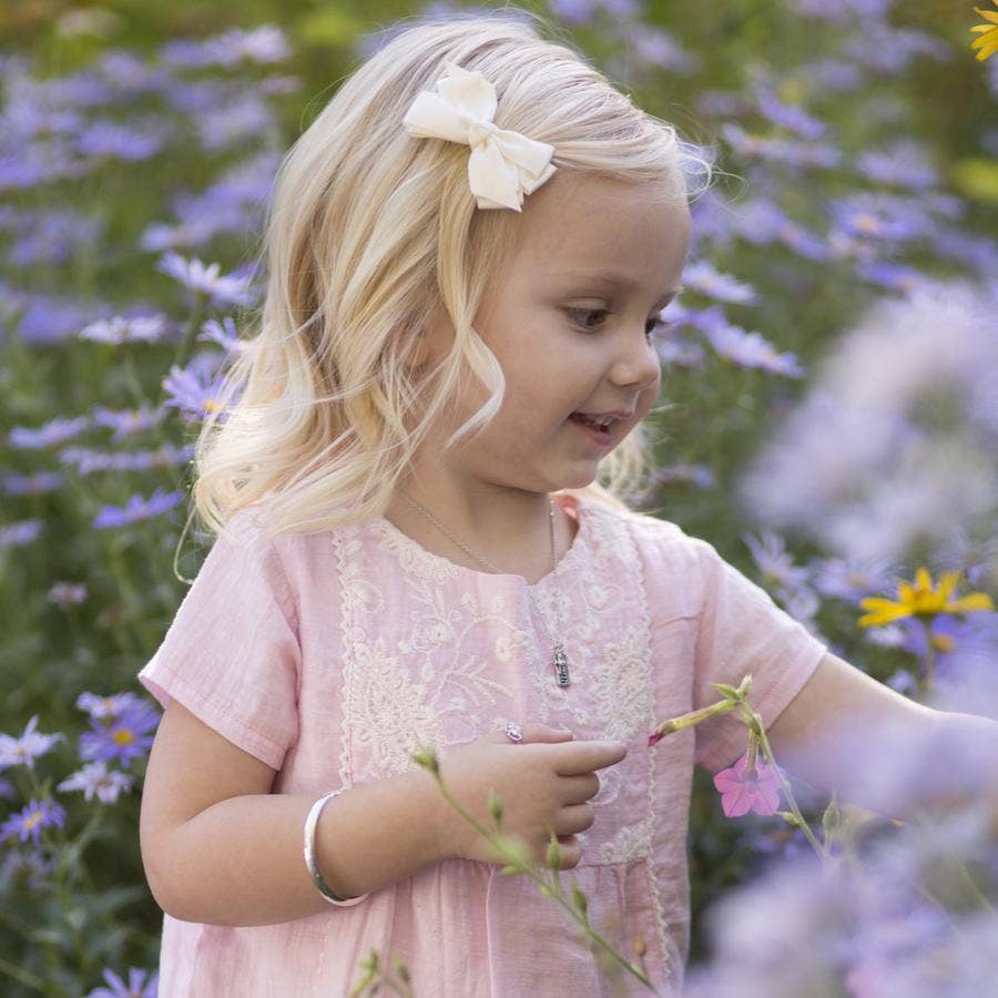 Cherished Moments - Classic Silver Bangle Bracelets for Babies, Kids or Women