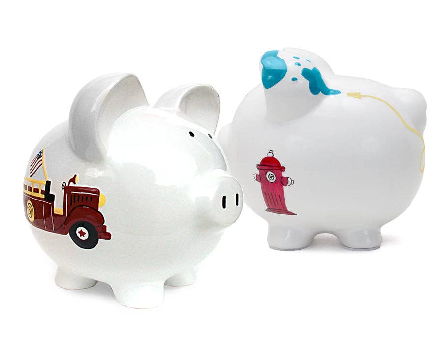 Child To Cherish® - Firetruck Large Piggy Bank