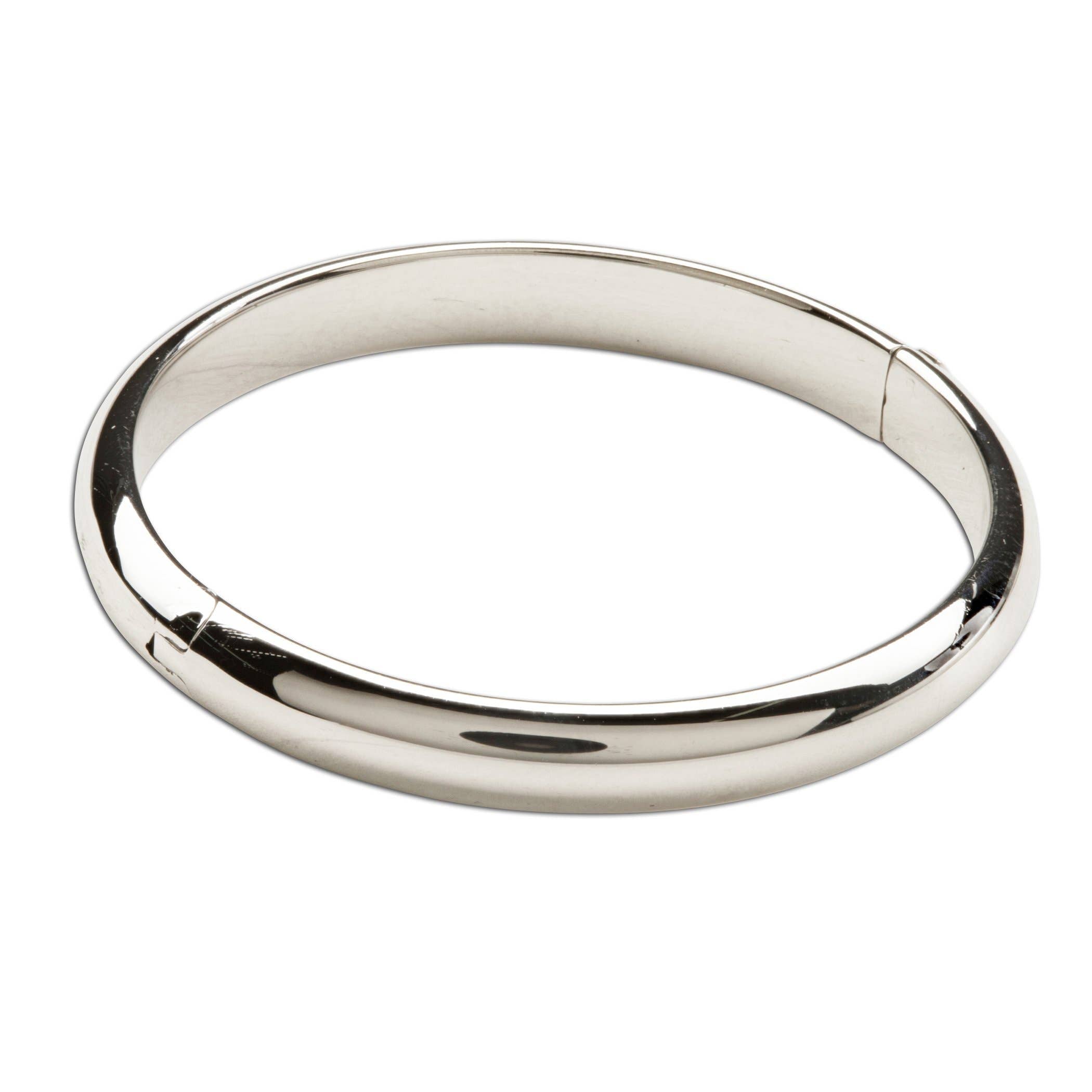 Cherished Moments - Classic Silver Bangle Bracelets for Babies, Kids or Women