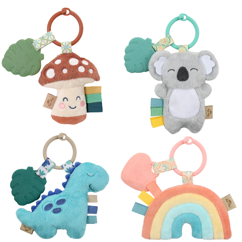 Itzy Ritzy Itzy Pal Plush + Teether Mushroom