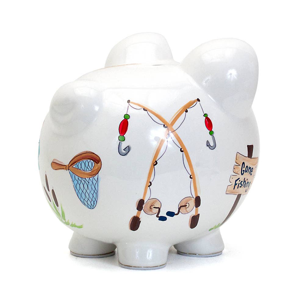 Child To Cherish® - Gone Fishing Large Piggy Bank