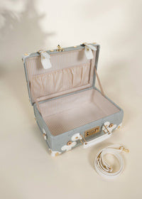 Coco Village Vegan Leather Carry-On Suitcase | Ocean