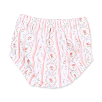 Angel Dear Marnie Rosebud Stripe Long Sleeve Petal Collar Dress & Bloomer