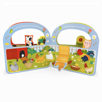 Cottage Door Press - On the Farm: Farm Flip-a-Flap Novelty Board Book with Handle