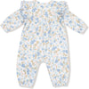 Angel Dear Sweet Rose Calico Long Sleeve Petal Ruffle Romper