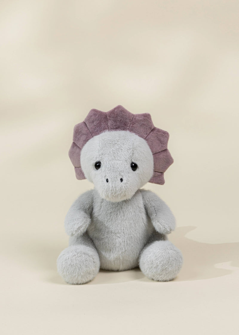 Coco Village Dino Plush Toy | Grey Triceratop