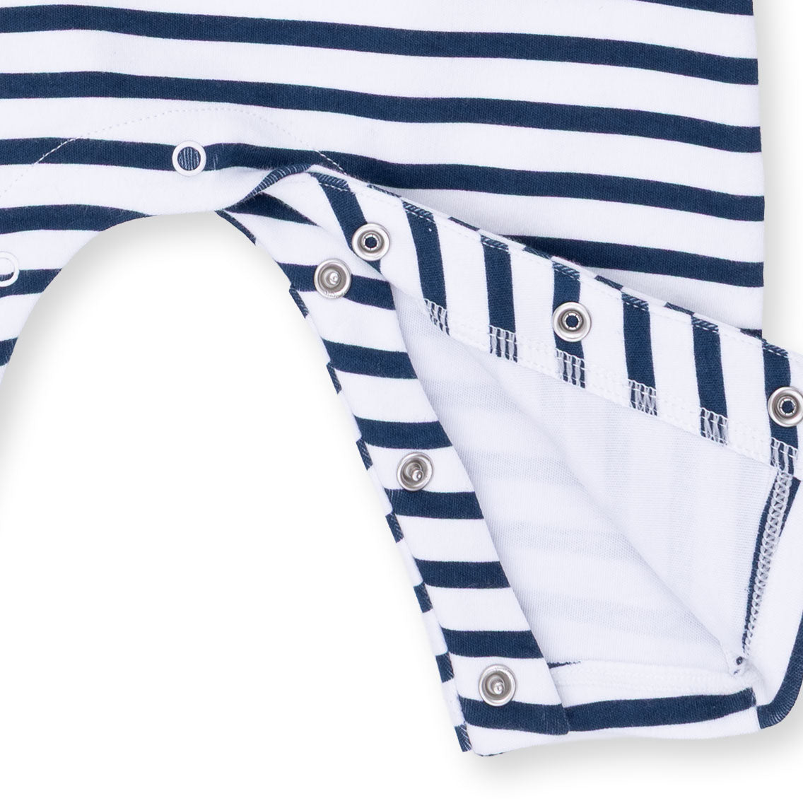 Angel Dear Football Navy Long Sleeve Snap Shoulder Romper