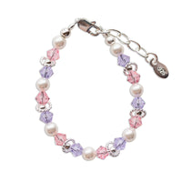 Cherished Moments - Girls Sterling Silver Multi-Color Pearl Baby & Kids Bracelet