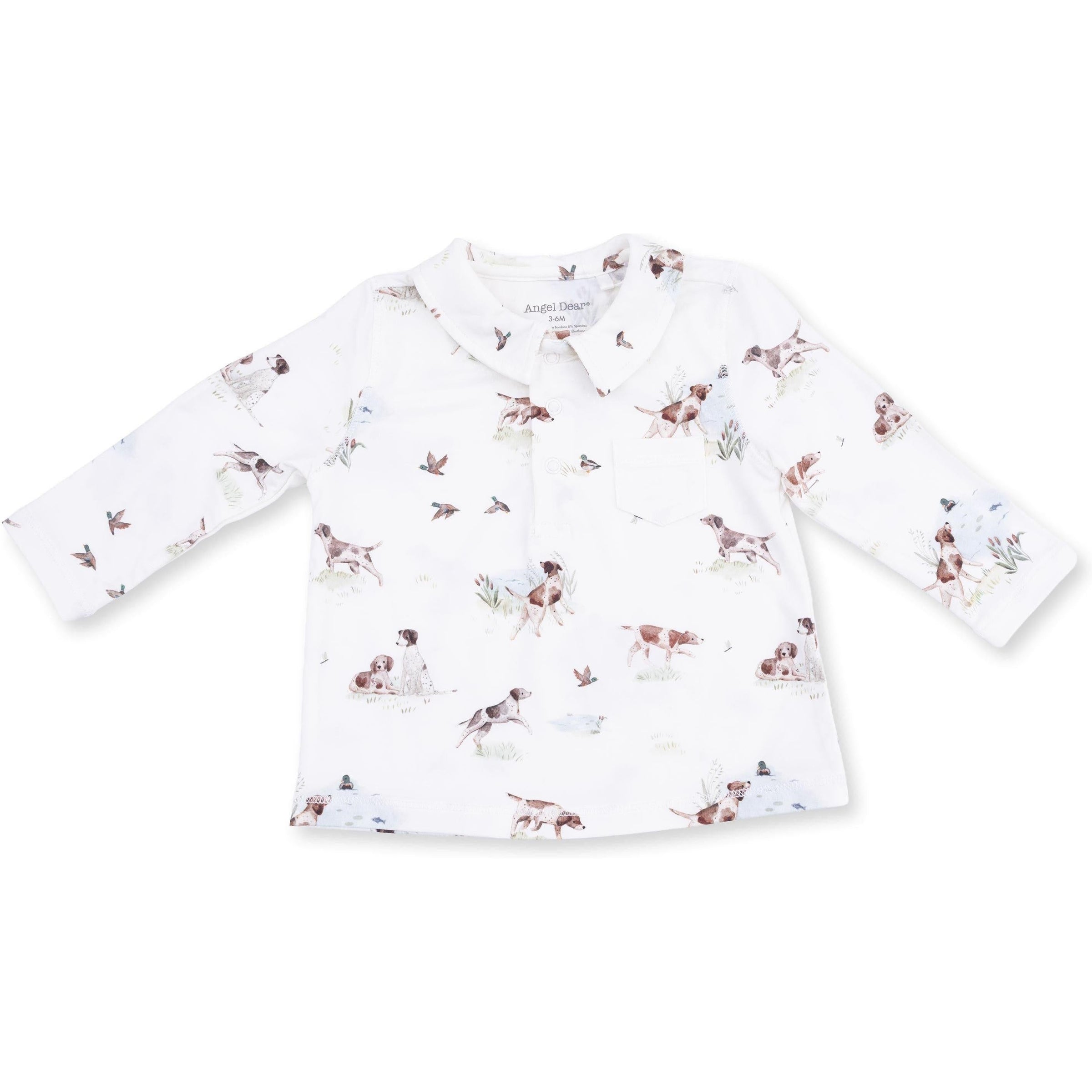 Angel Dear Pointer Pups & Duck Buddies Polo with Cargo Pant