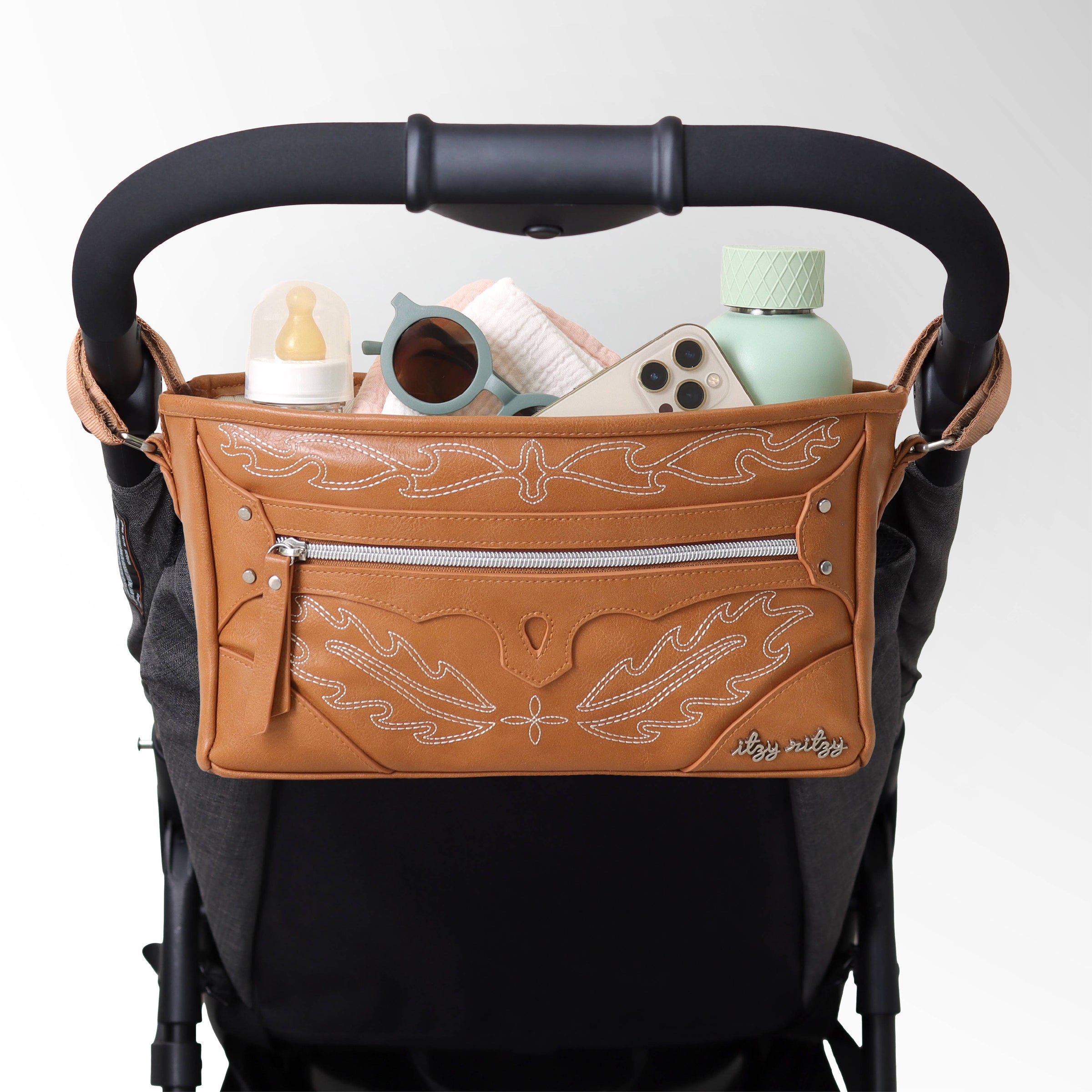 Itzy Ritzy Nash Saddle Adjustable Travel Stroller + Wagon Caddy