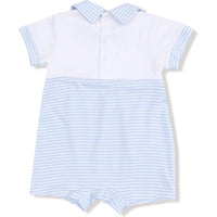 Angel Dear Baby Golf Carts Blue Polo Shortie with Contrast