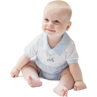 Angel Dear Baby Golf Carts Blue Polo Shortie with Contrast