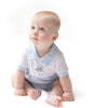 Angel Dear Baby Golf Carts Blue Polo Shortie with Contrast