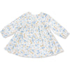 Angel Dear Sweet Rose Calico Smocked Ruffle Long Sleeve Dress + Ribbed Legging