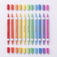 The Pencil Grip Magic Stix, Double-Ended Washable Acrylic Markers– Dual Tip (Bullet + Fine), 24 Pack