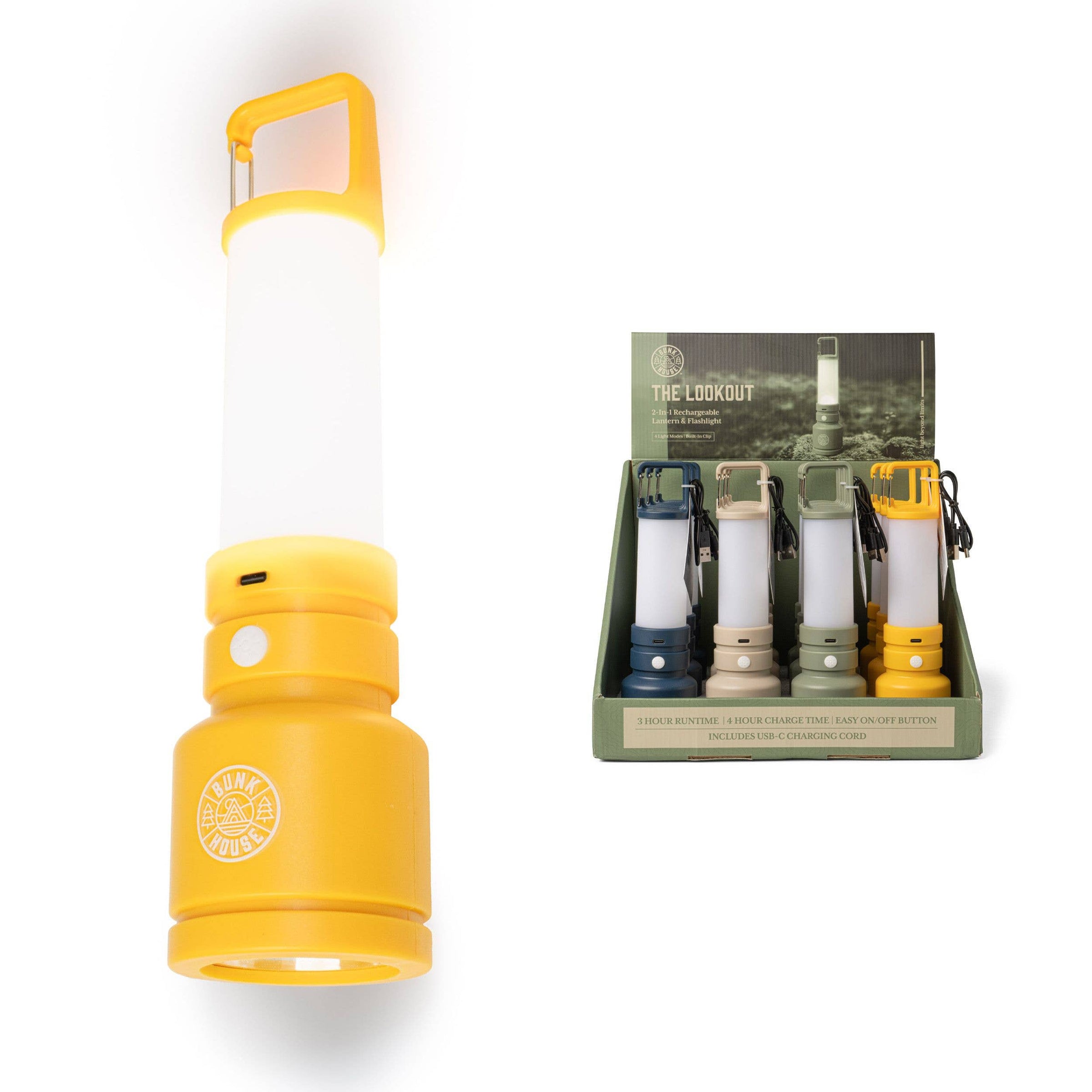 DM Merchandising - Bunk House The Lookout 2-In-1 Rechargeable Lantern & Flashli