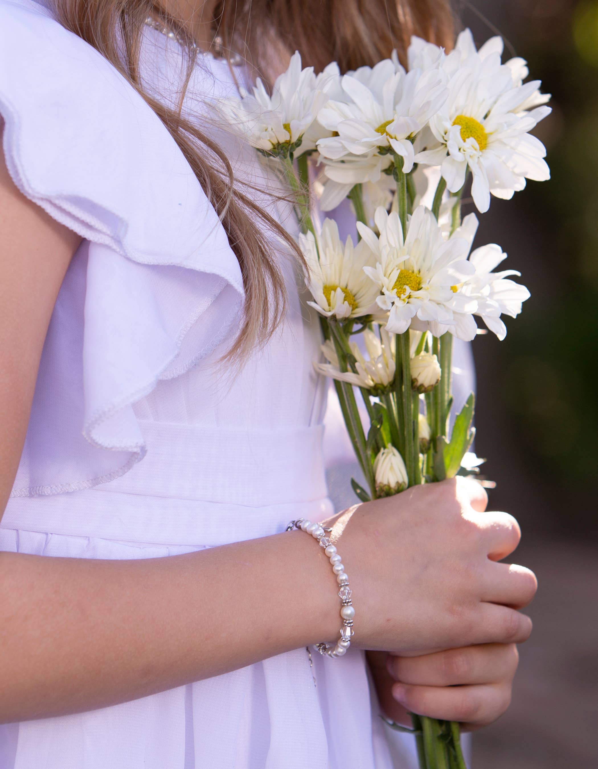 Cherished Moments - Baptism to Bride™  Baby Cross Bracelet Gift for Baby Girl