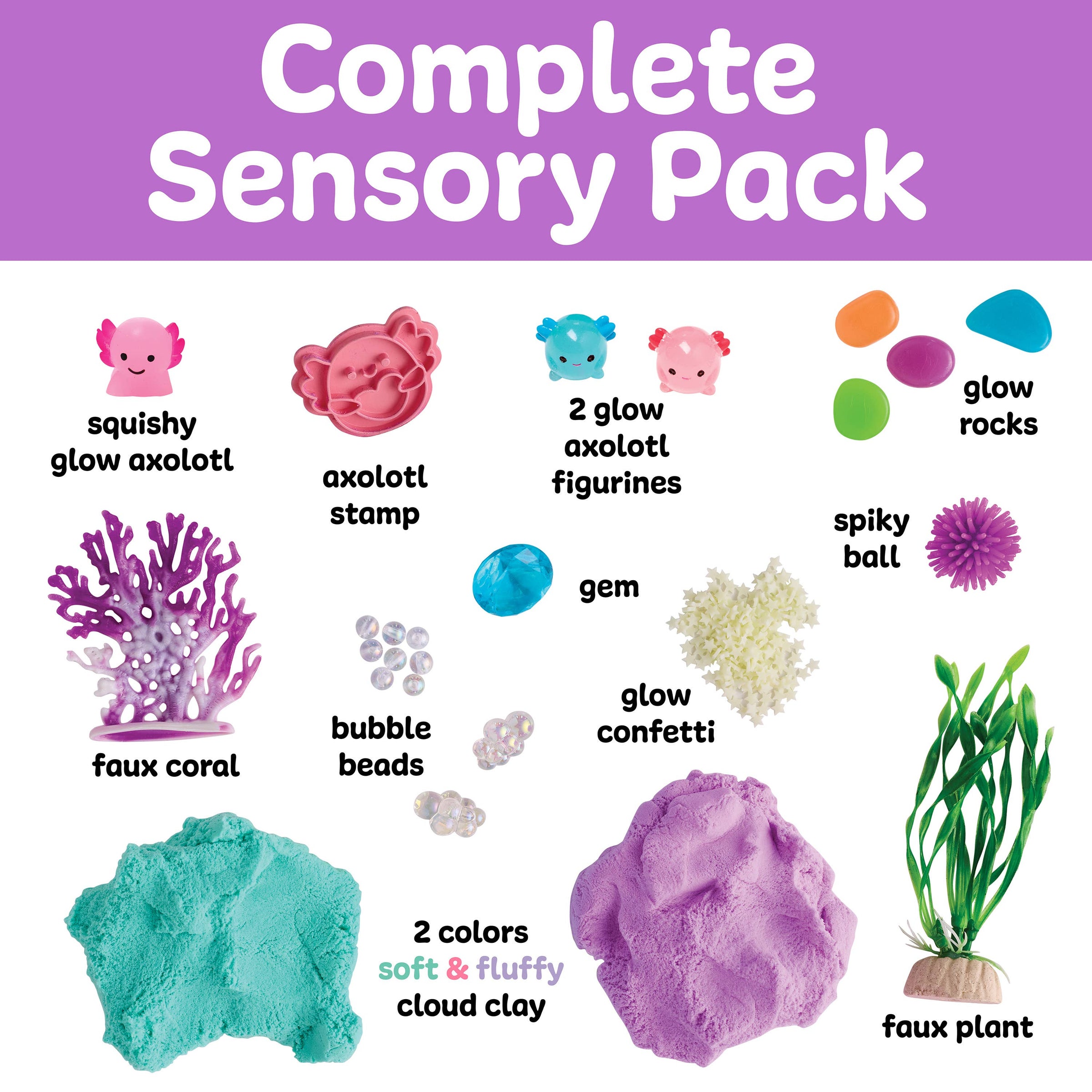 Faber-Castell / Creativity for Kids - Sensory Pack Axolotl Play Kit for Kids