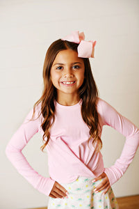 Swoon Active Pink Knot Top