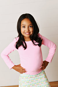 Swoon Kids Bubblegum Pink Ruched Top