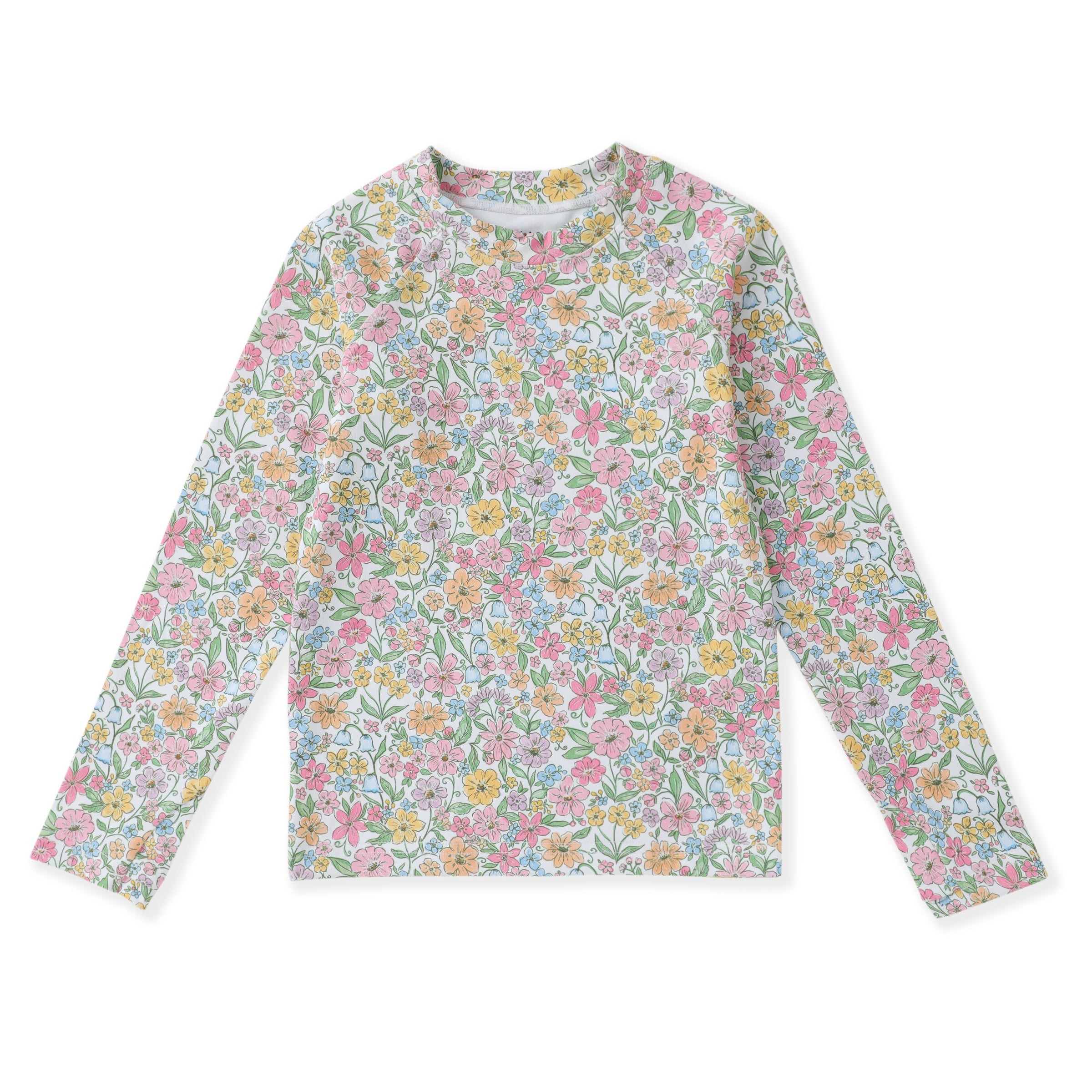 Swoon Kids Boho Floral Top with Finger Hole