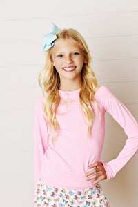 Swoon Kids Bubblegum Pink Top with Finger Hole