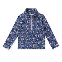 Swoon Kids Navy Ditsy Floral Pull Over Top
