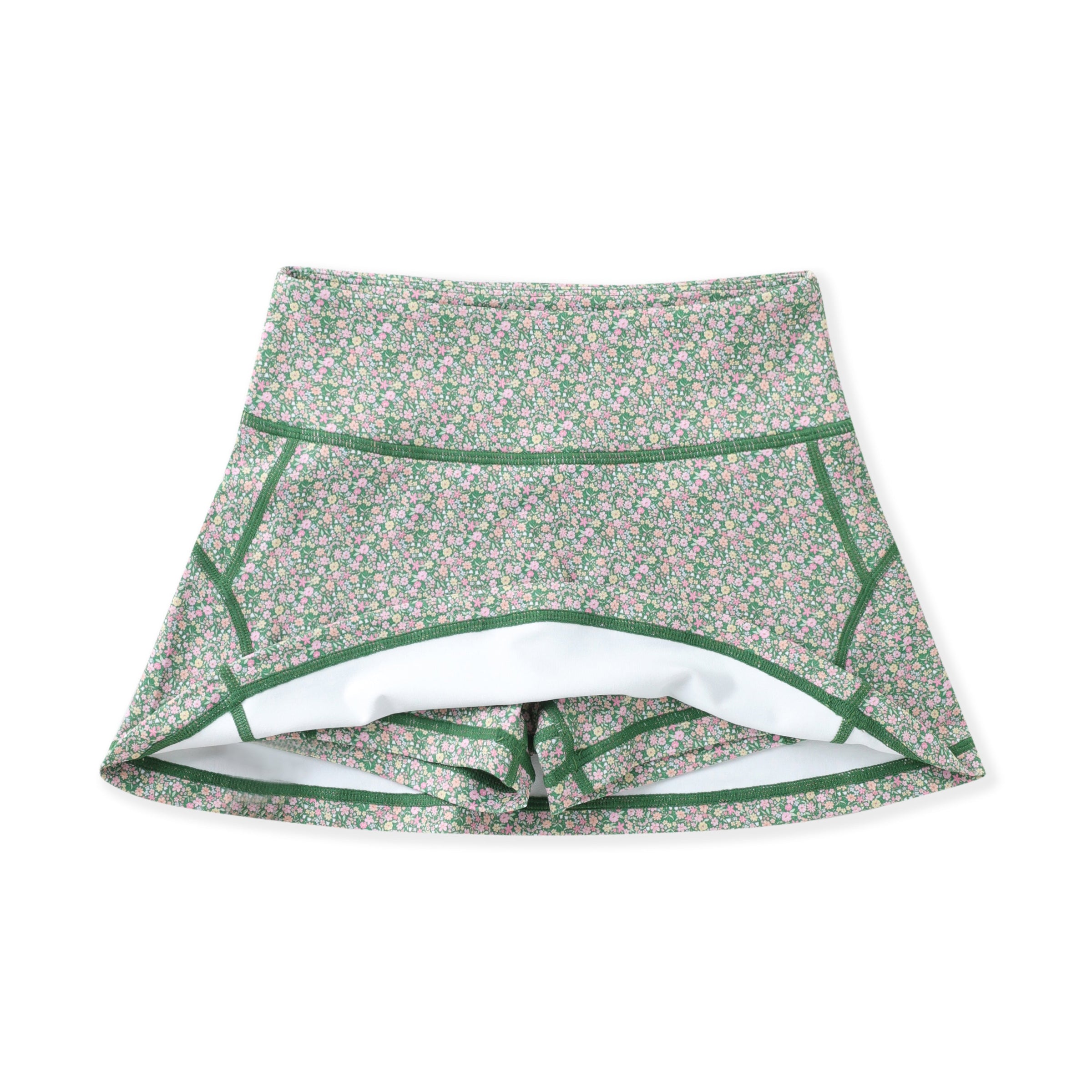 Swoon Kids Olive Ditsy Floral Tennis Skirt