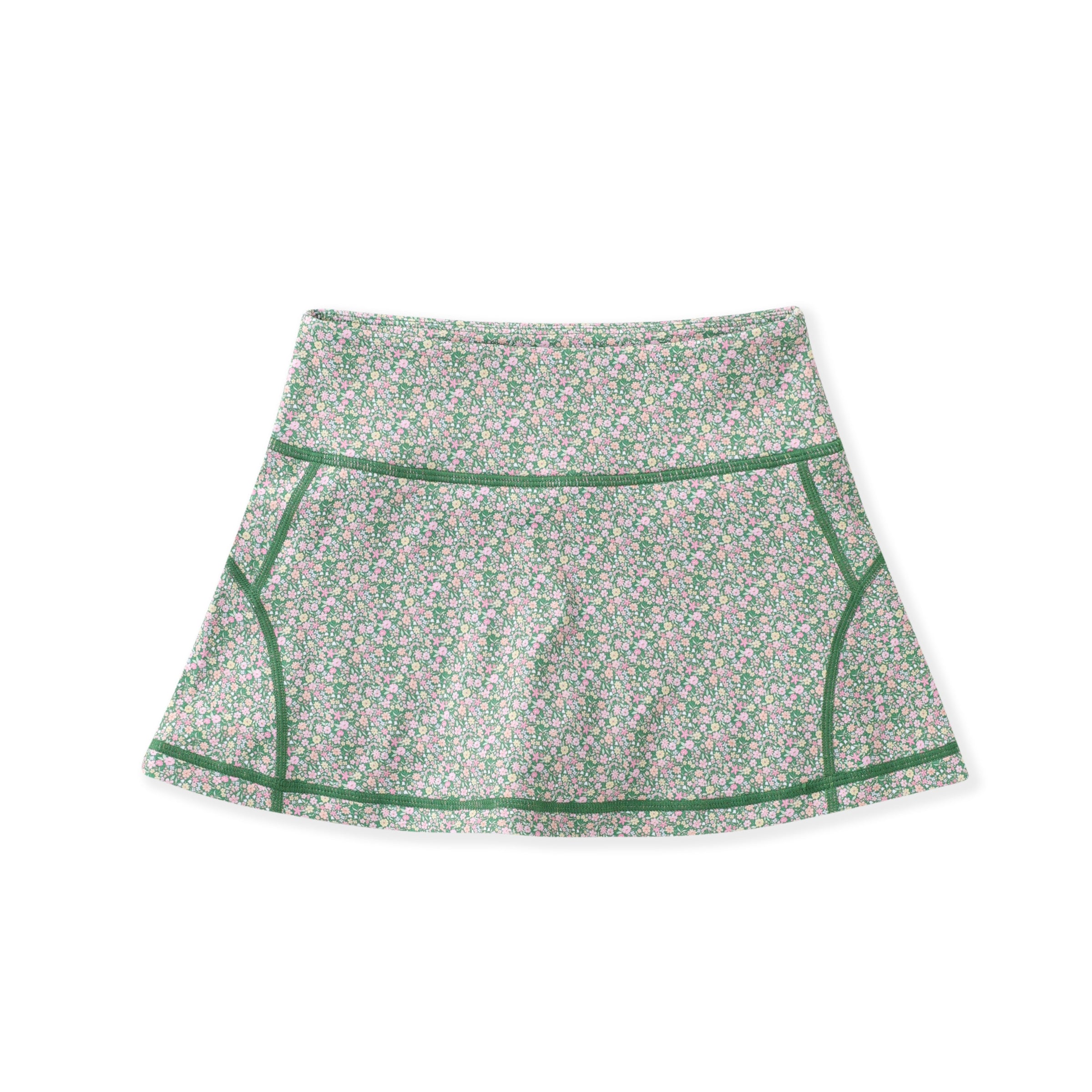 Swoon Kids Olive Ditsy Floral Tennis Skirt