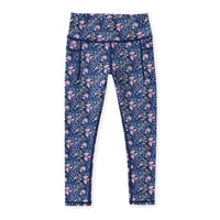 Swoon Kids Navy Ditsy Floral Active Leggings