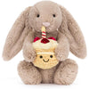 Jellycat Bashful Beige Bunny 'Birthday'