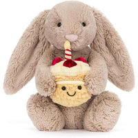 Jellycat Bashful Beige Bunny 'Birthday'