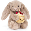 Jellycat Bashful Beige Bunny 'Birthday'