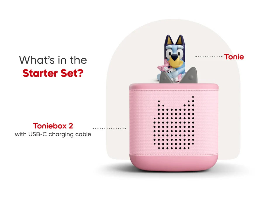 Tonies Bluey Toniebox 2 Cloud Pink Starter Set