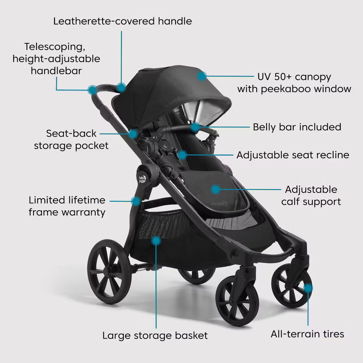 Baby Jogger City Select 2 Single-to-Double Stroller | Eco Collection