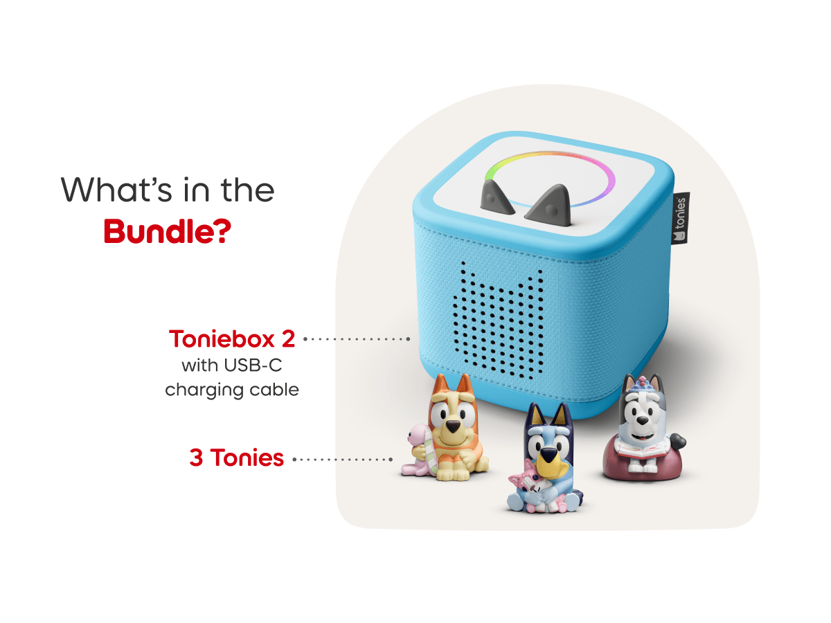 Tonies Bluey Toniebox 2 Sky Blue Starter Set