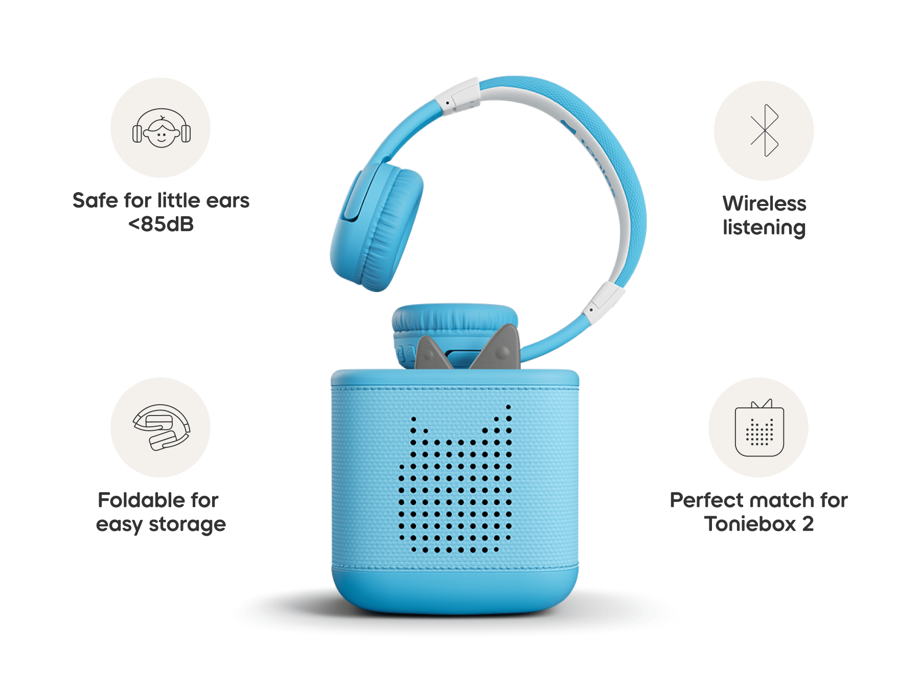 Tonies Bluetooth Headphones: Sky Blue