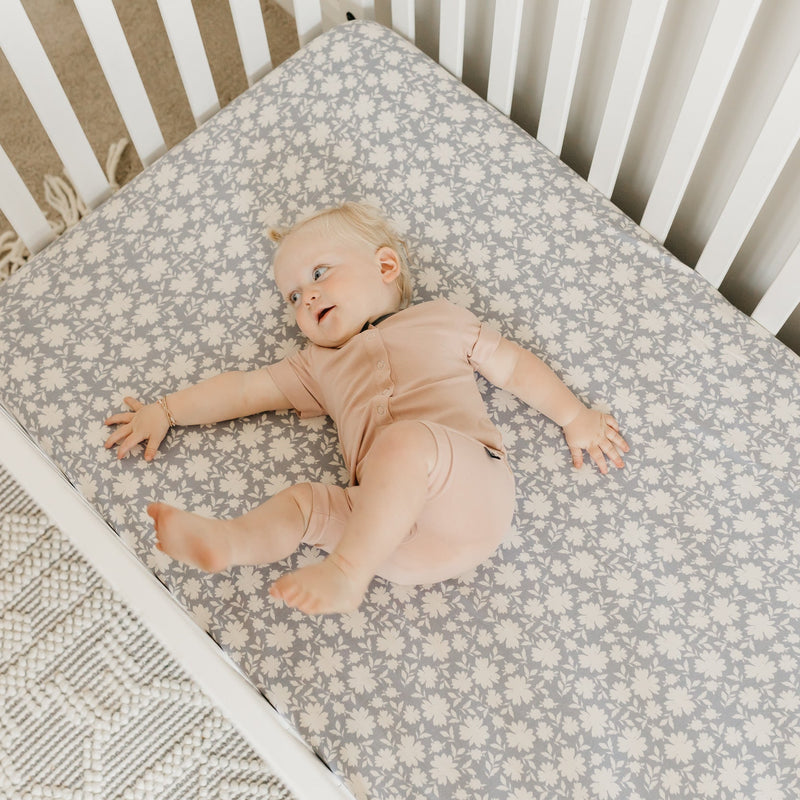 Copper Pearl Premium Knit Fitted Crib Sheet | Lacie