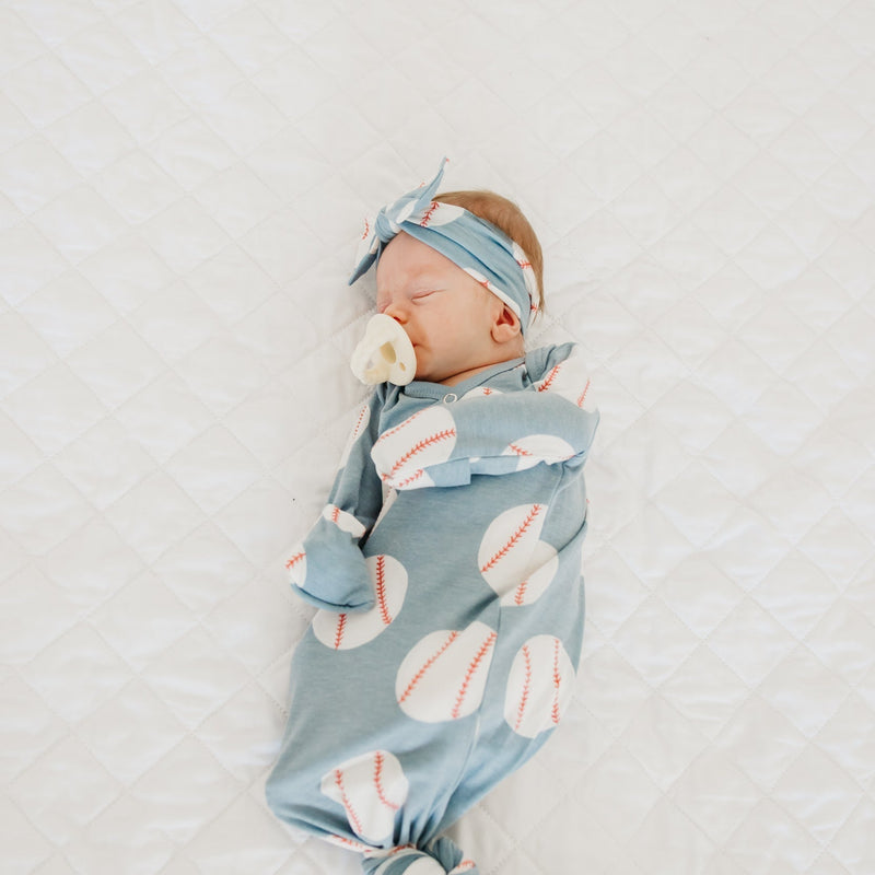 Copper Pearl Newborn Knotted Gown | Slugger