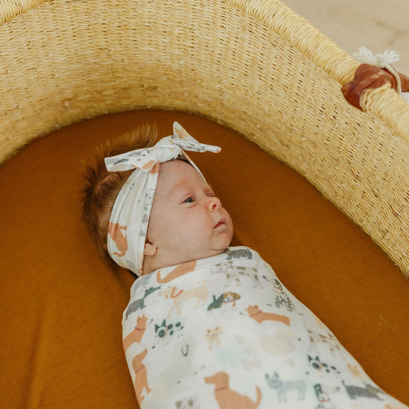 Copper Pearl Knit Swaddle Blanket | Rufus